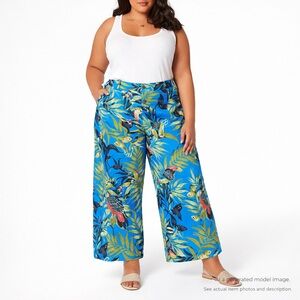 314. NWT Maeve by Anthropologie Tropical Parrot Print The Colette Pants 26W
